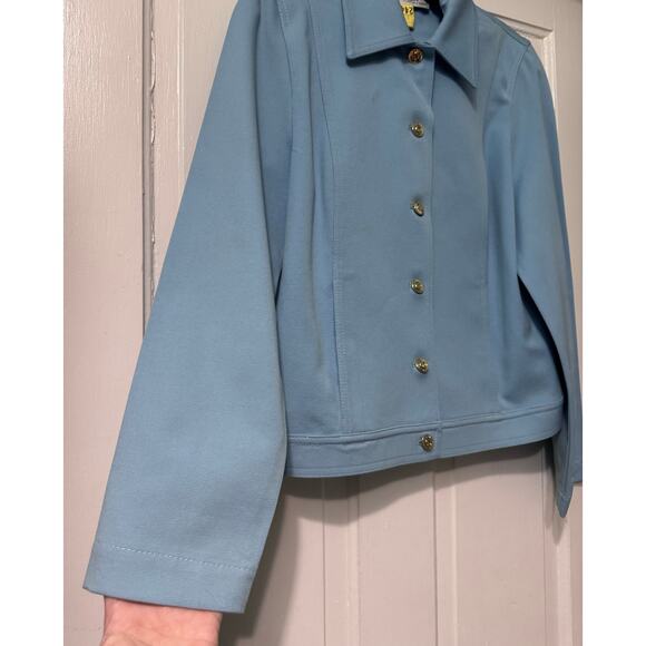 St. John Sport Blue Blazer Jacket Size P - Picture 3 of 15